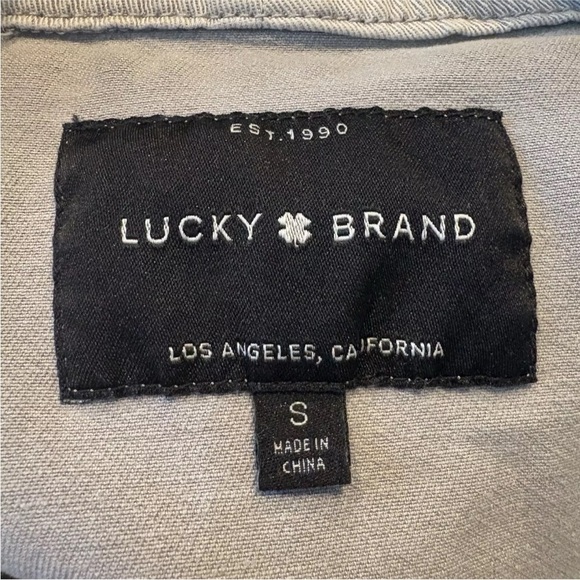 Lucky Brand Gray Utility Jacket Pockets Women’s Size‎ Small (BR) - Picture 3 of 4